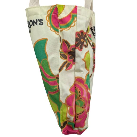 Lilly Pulitzer 2011 Fashions Night Out Tote Bag Multicolor Floral Canvas 11x14 - Picture 10 of 11